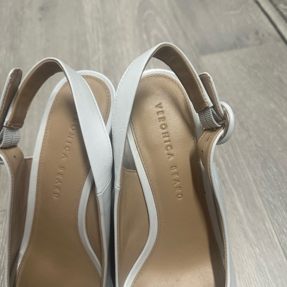Veronica Beard Peep Toe Slingback Cork Wedge - Picture 3 of 8